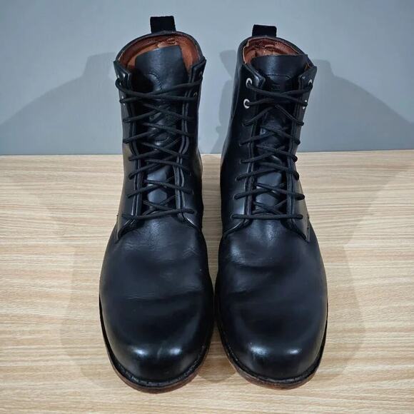 Timberland Boots 75531 Combat Moto Lace Up Mens Shoe Black Leather Size 13 - Picture 6 of 16